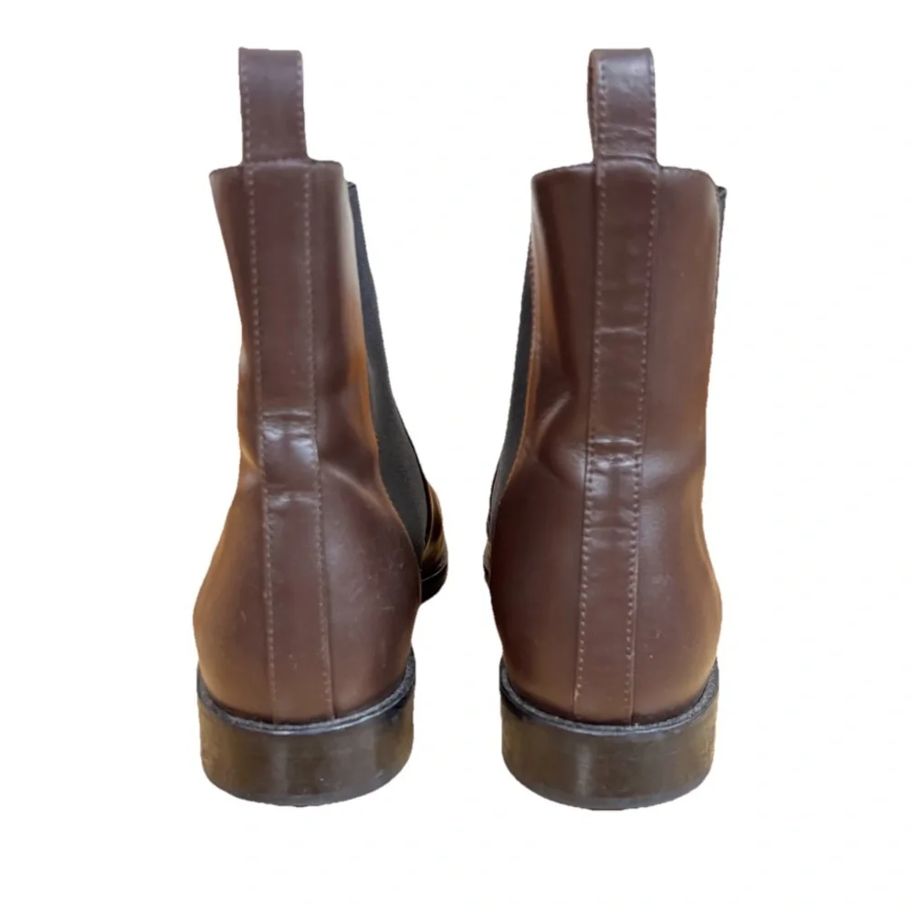 Everlane The Italian Leather Square Toe Chelsea Boot Women’s Size 8 Brown Black